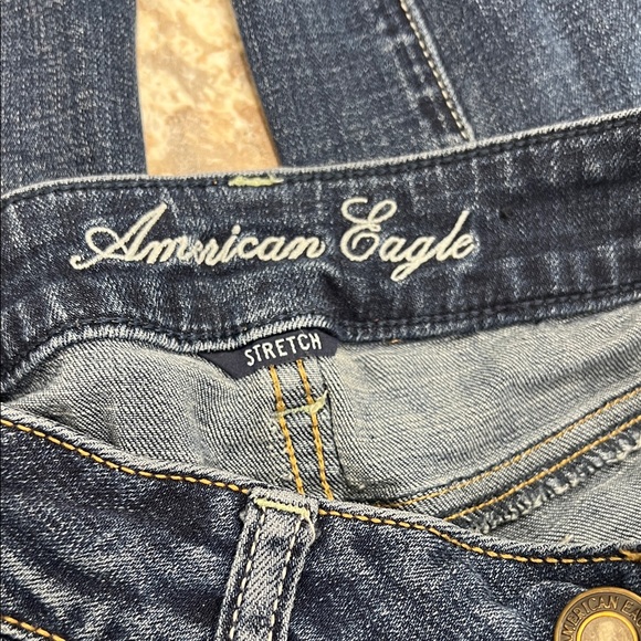 American Eagle Outfitters Classic Blue Straight Leg Jeans - Picture 3 of 7